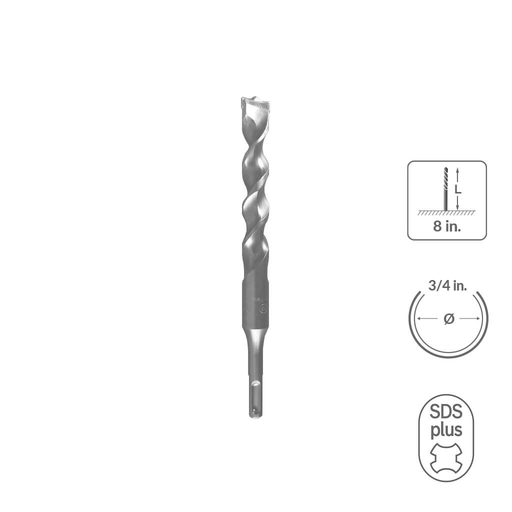 SABERCUT 7/8 in. x 12 in. SDS PLUS 2-Cutter Carbide Tip Concrete Drill Bit