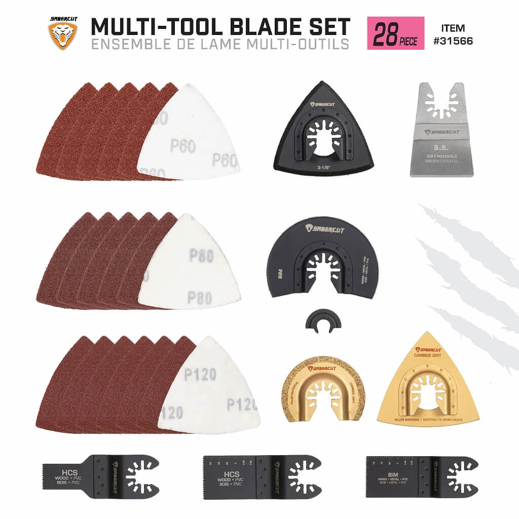 Sabercut Multi-Tool Blade Complete Set 28pcs