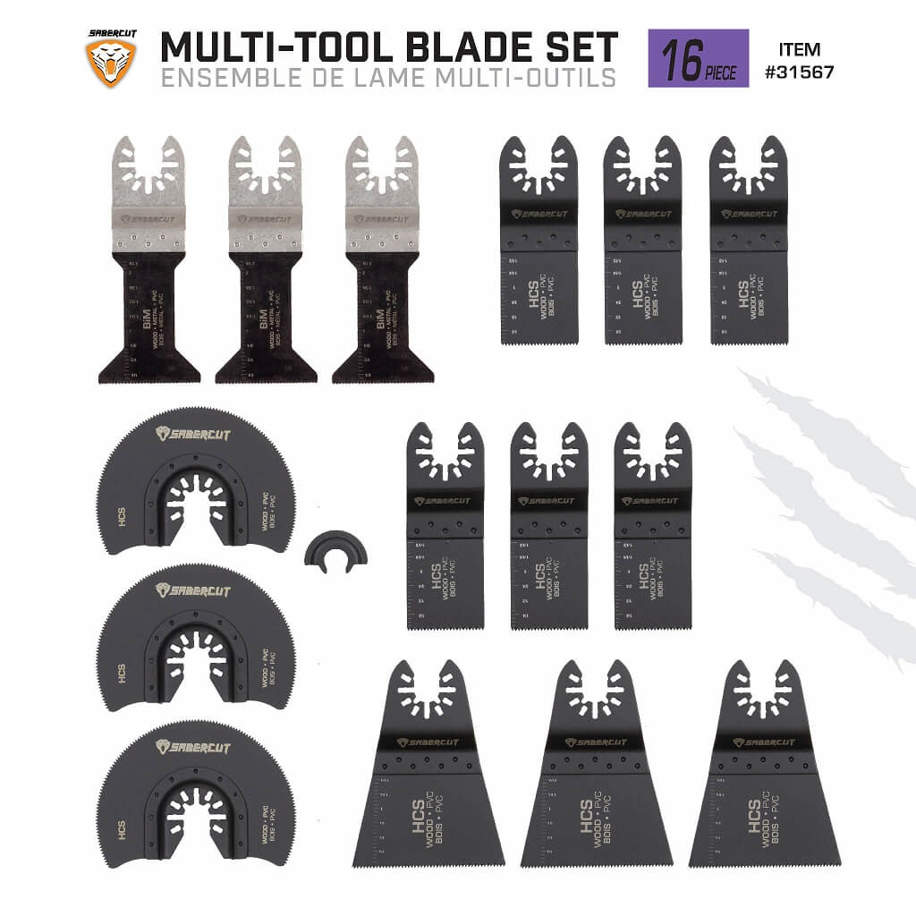 Sabercut Multi-Tool Blade Cutting Set 16pcs