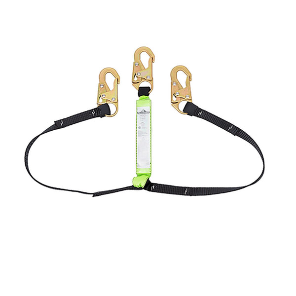 Peakworks SA-6400-6 6' E6 Twin Leg Shock Absorbing Lanyard with Snap H