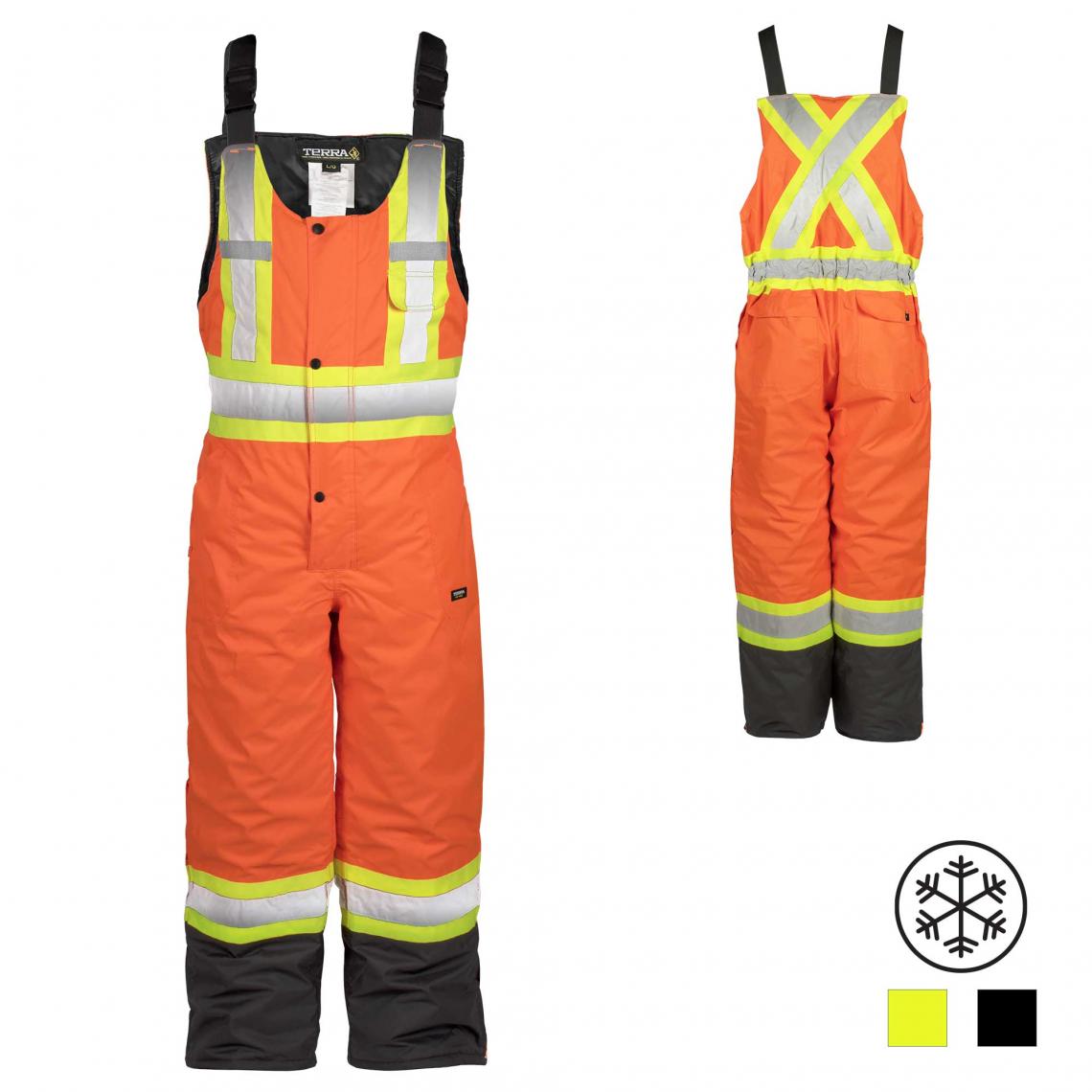 TERRA 116507 HI-VIS INSULATED WATER RESISTANT OVERALL