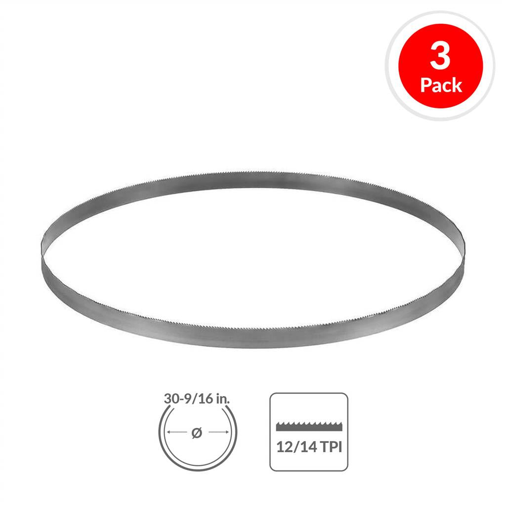 Milwaukee 48-39-0631 30-9/16 in. 12/14 TPI Bi-Metal Compact Band Saw Blade (3-Pack)