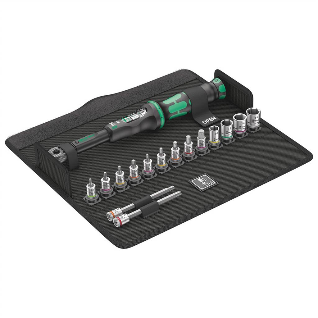 Wera 05004180001 1/4 in. Square Drive 2.5-25 Nm Torque Bicycle Set 1 (16-Piece)