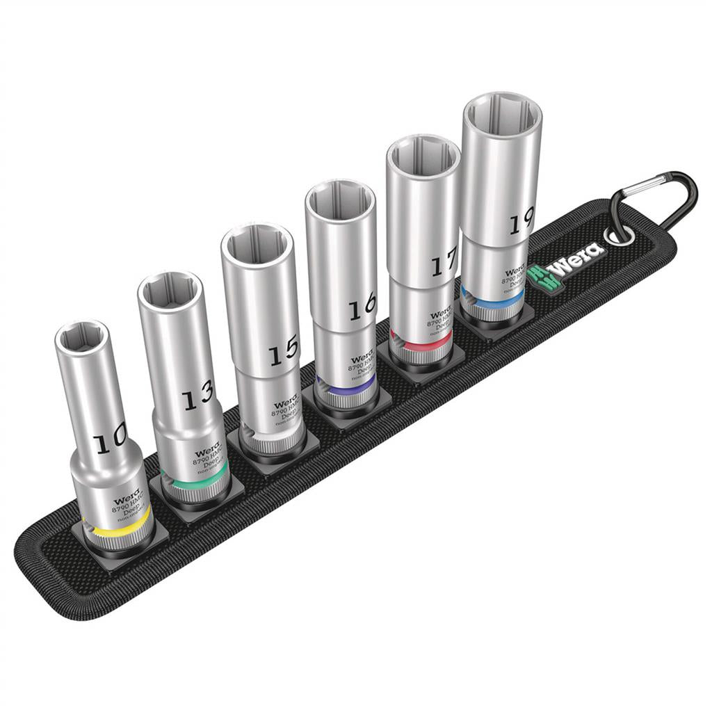 Wera 05004565001 1/2 in. Drive Belt C Deep 1 Socket Set (6-Piece)