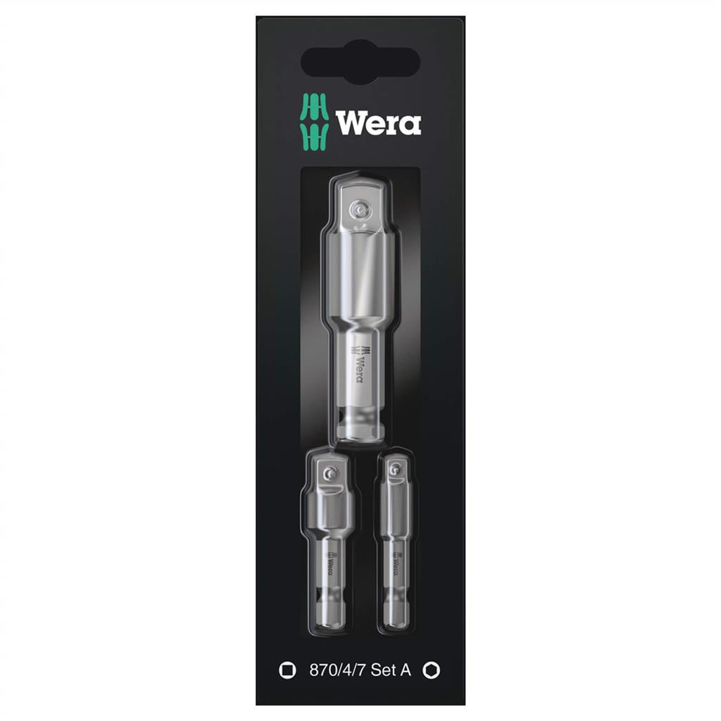 Wera 05073200001 870/4/7 A SB Adaptor Set (3-Piece)