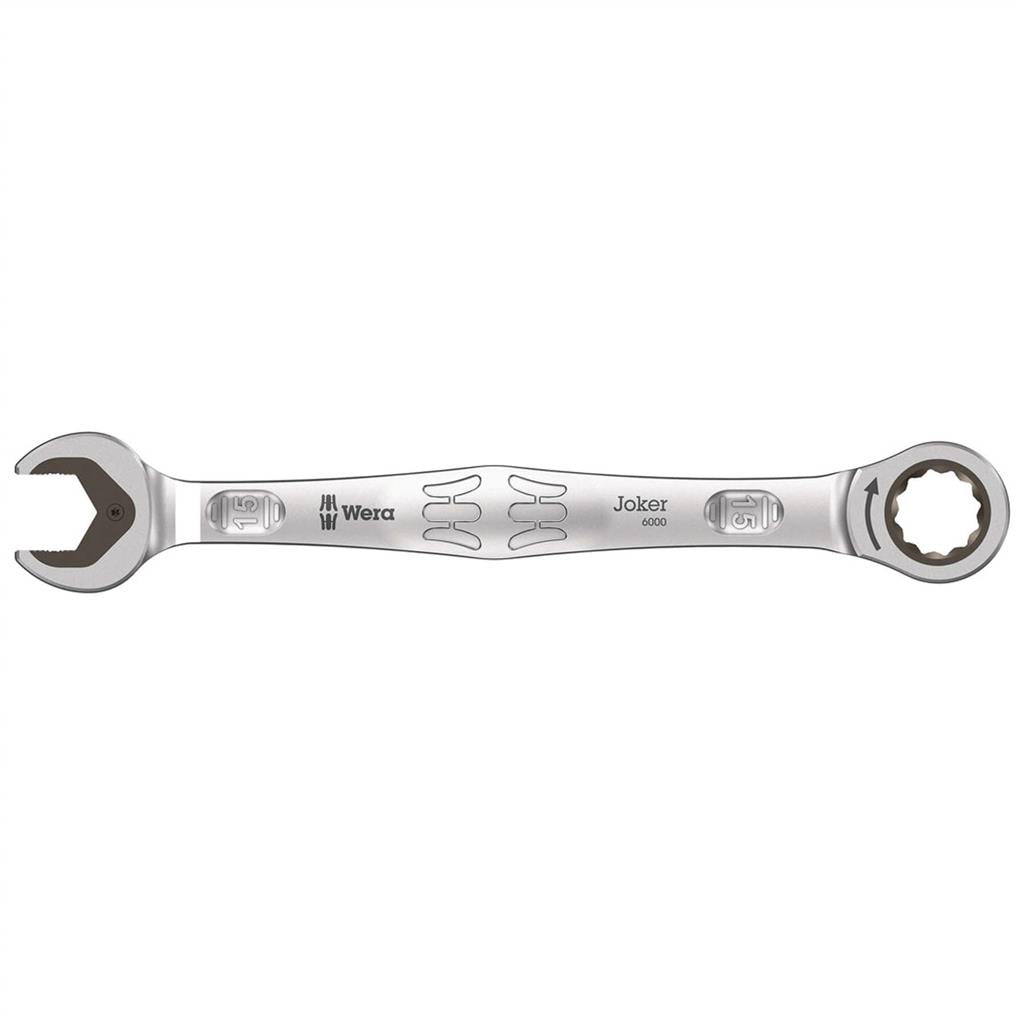 Wera 05073275001 6000 Joker SW 15 mm SB Metric Ratcheting Combination Wrench