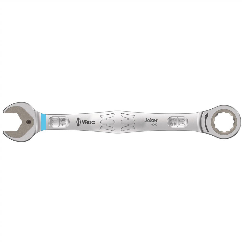 Wera 05073286001 6000 Joker SW 11/16 in. SB Imperial Ratcheting Combination Wrench