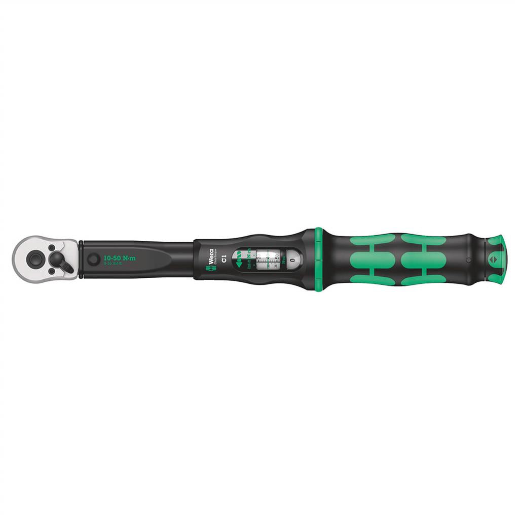 Wera 05075620001 1/2 in. Square Drive 10-50 Nm Click-Torque C 1 Torque Wrench with Reversible Ratchet