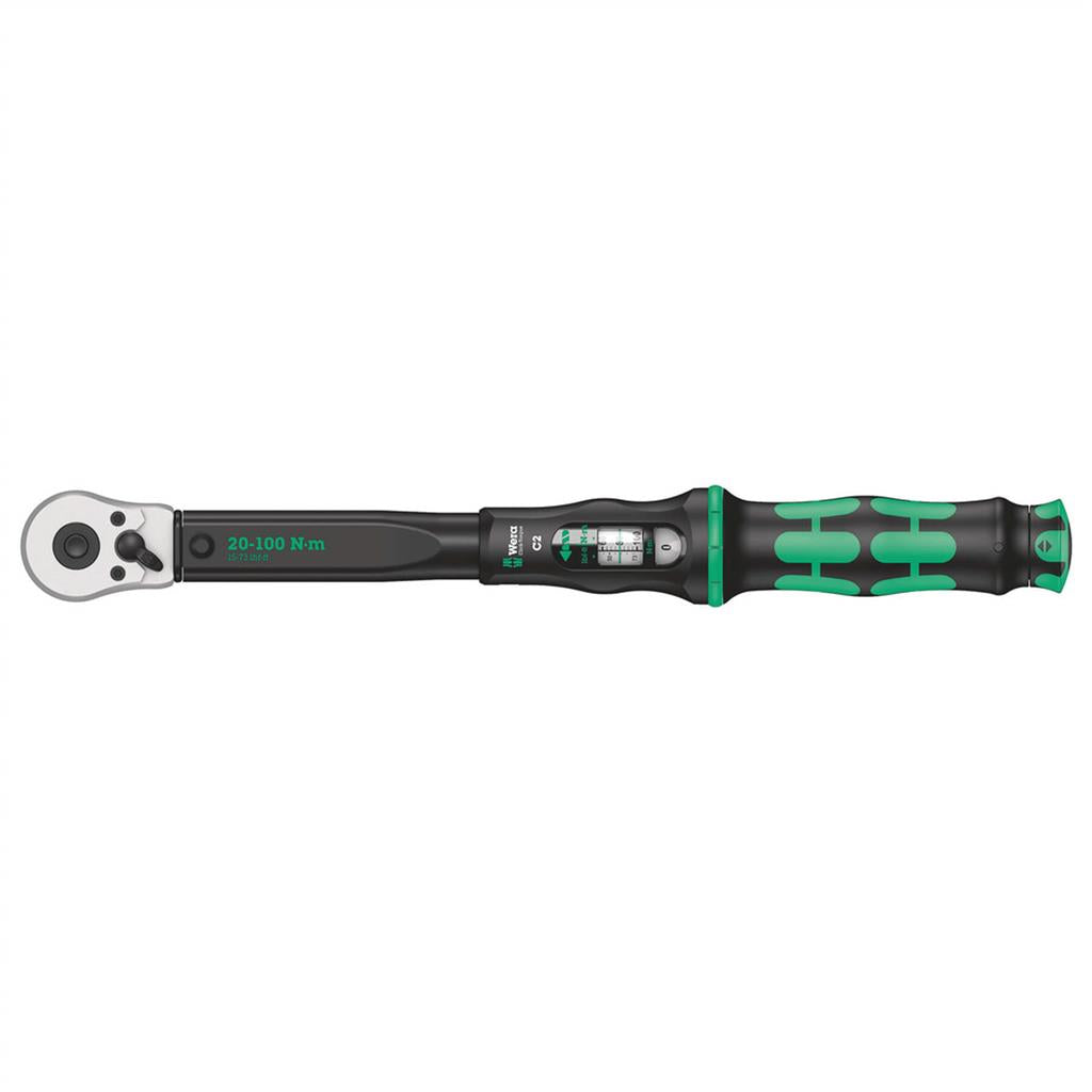 Wera 05075621001 1/2 in. Square Drive 20-100 Nm Click-Torque C 2 Torque Wrench with Reversible Ratchet