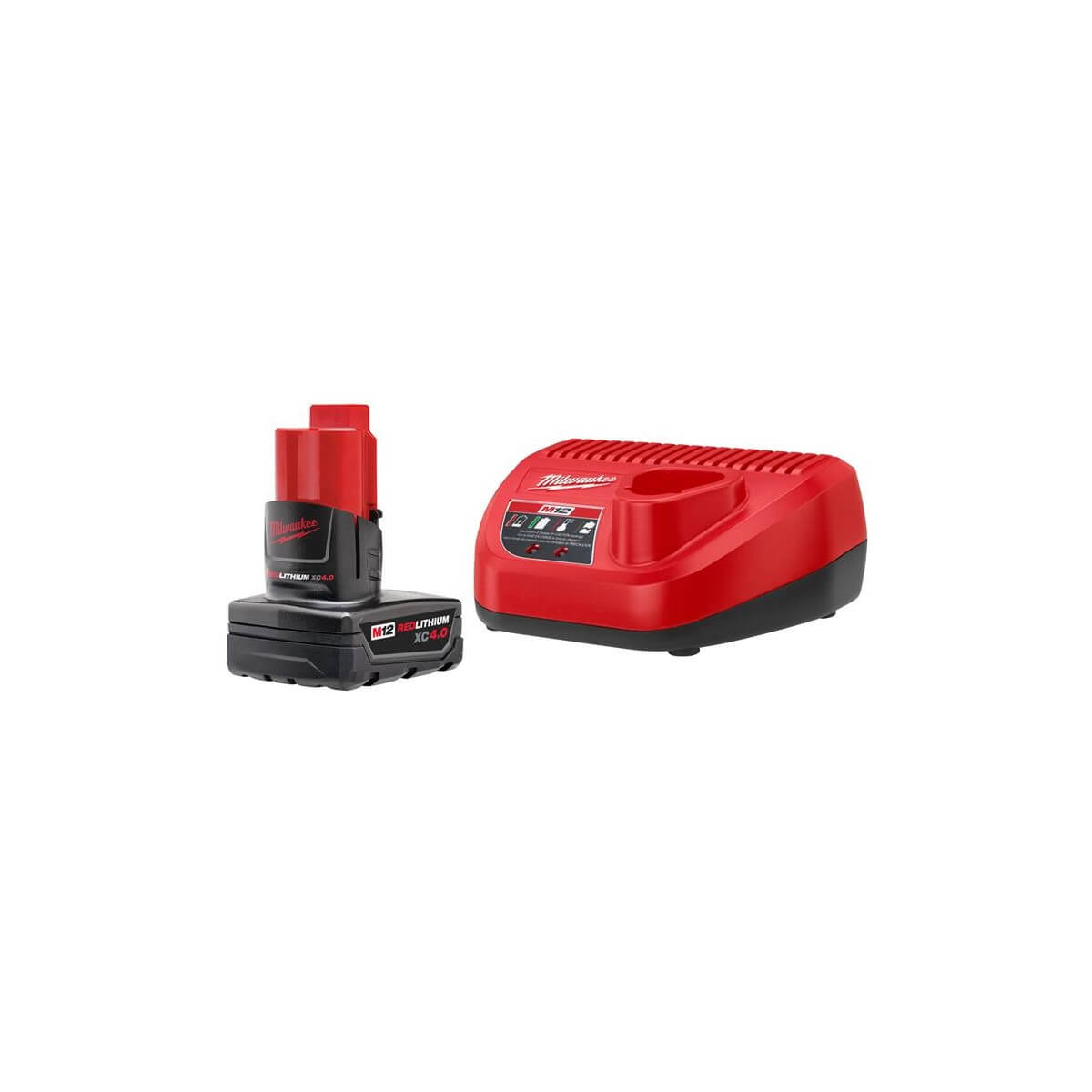 MILWAUKEE 48-59-2440 M12 REDLITHIUM BATTERY STARTER KITXC4.0