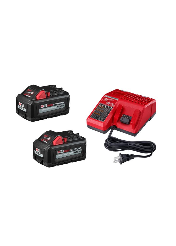 MILWAUKEE 48-59-1862SC M18 REDLITHIUM BATTERY STARTER KIT XC6.0AH X2