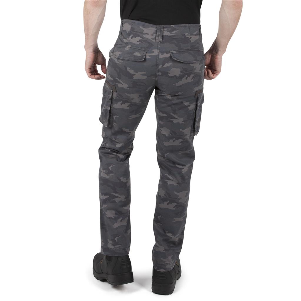 DuraDrive Invicta Grey Camouflage Cargo Work Pants with Knee-Pad Pockets