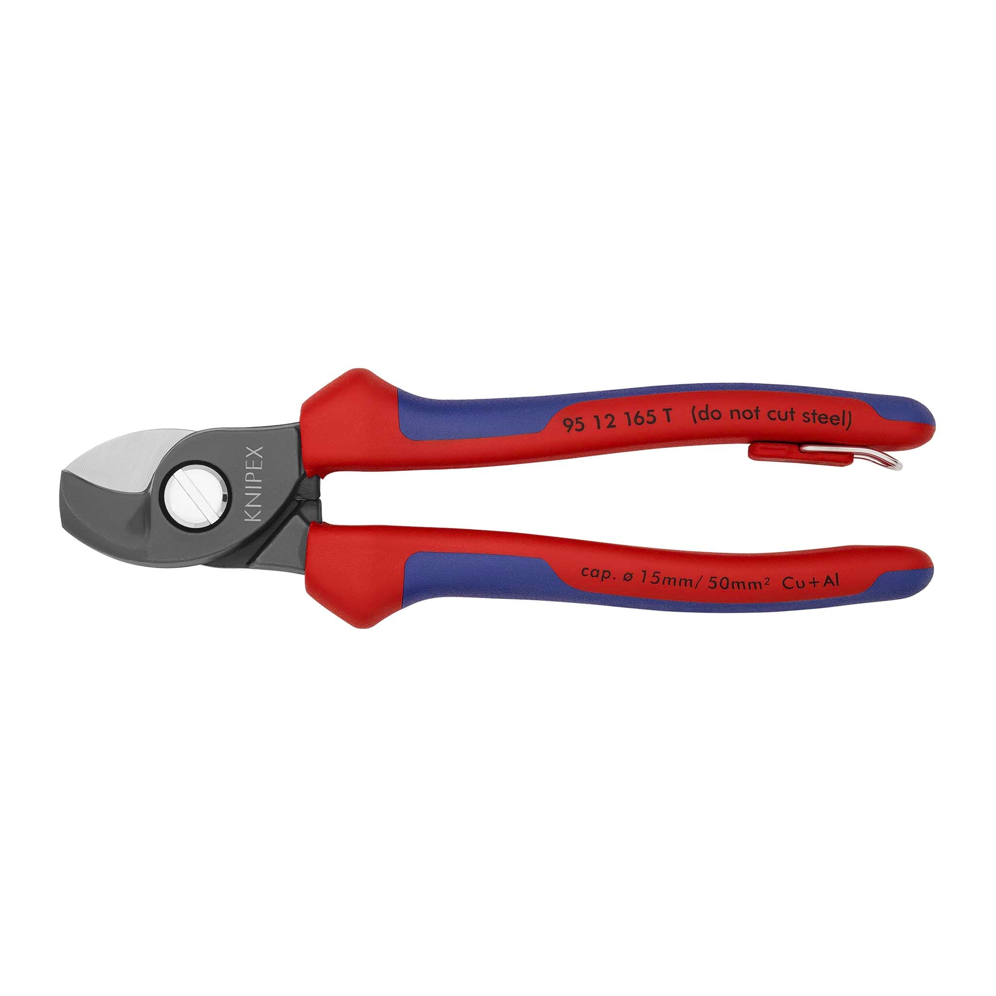 KNIPEX 95 12 165 T BKA  CABLE SHEARS W/ OPENING SPRING 6.5"