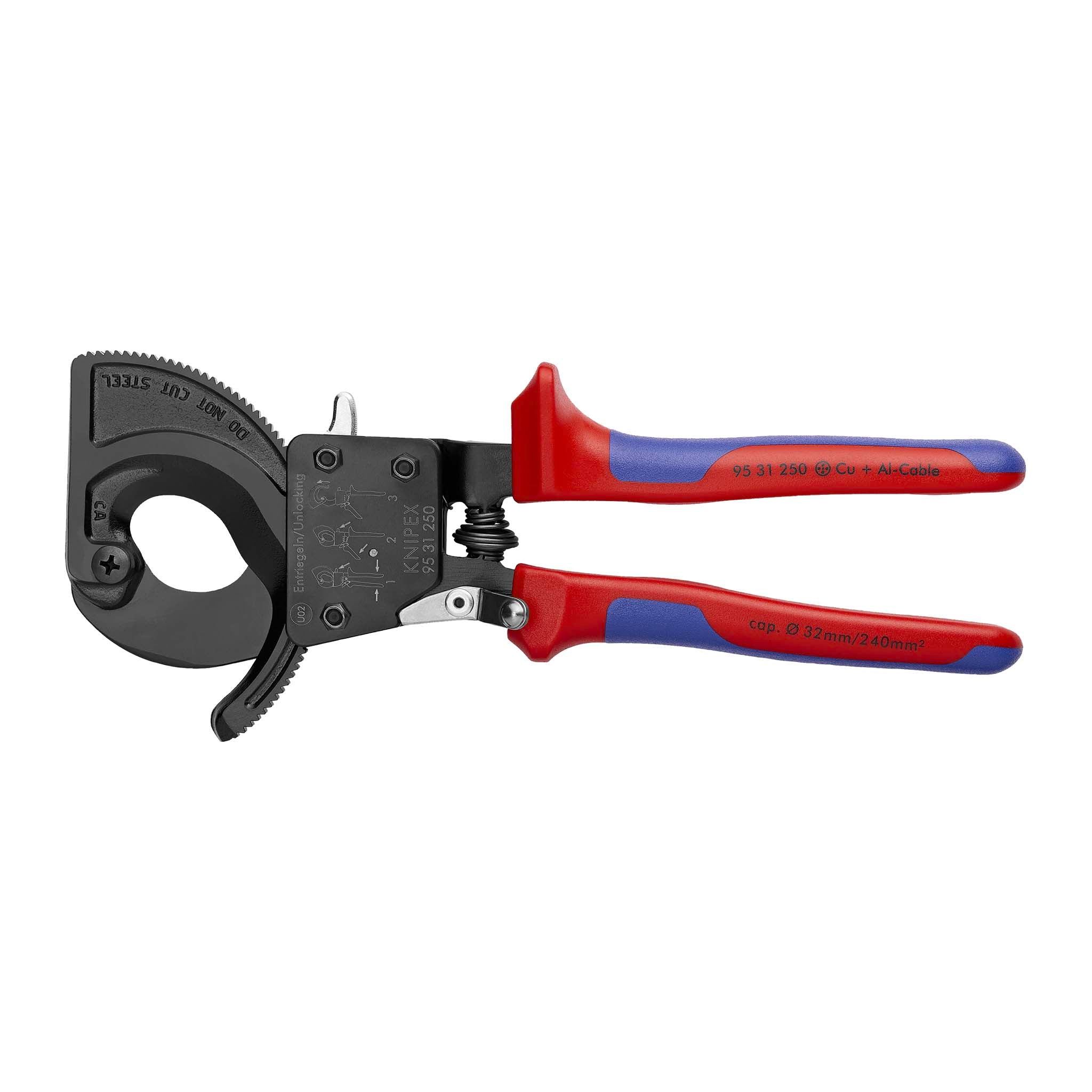 KNIPEX 95 31 250 SBA RATCHETING CABLE CUTTER 10"