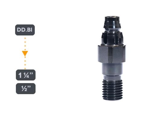 B+BTEC 2.000.492 KARAT 180 Adapter DD-BI M 1-1/4"M to 1/2"F