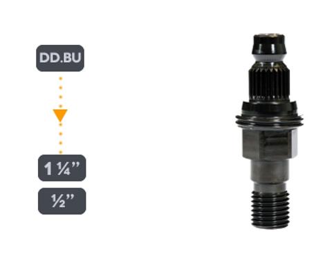 B+BTEC 2.000.493 KARAT 180 Adapter DD-BU M 1-1/4"M to 1/2"F