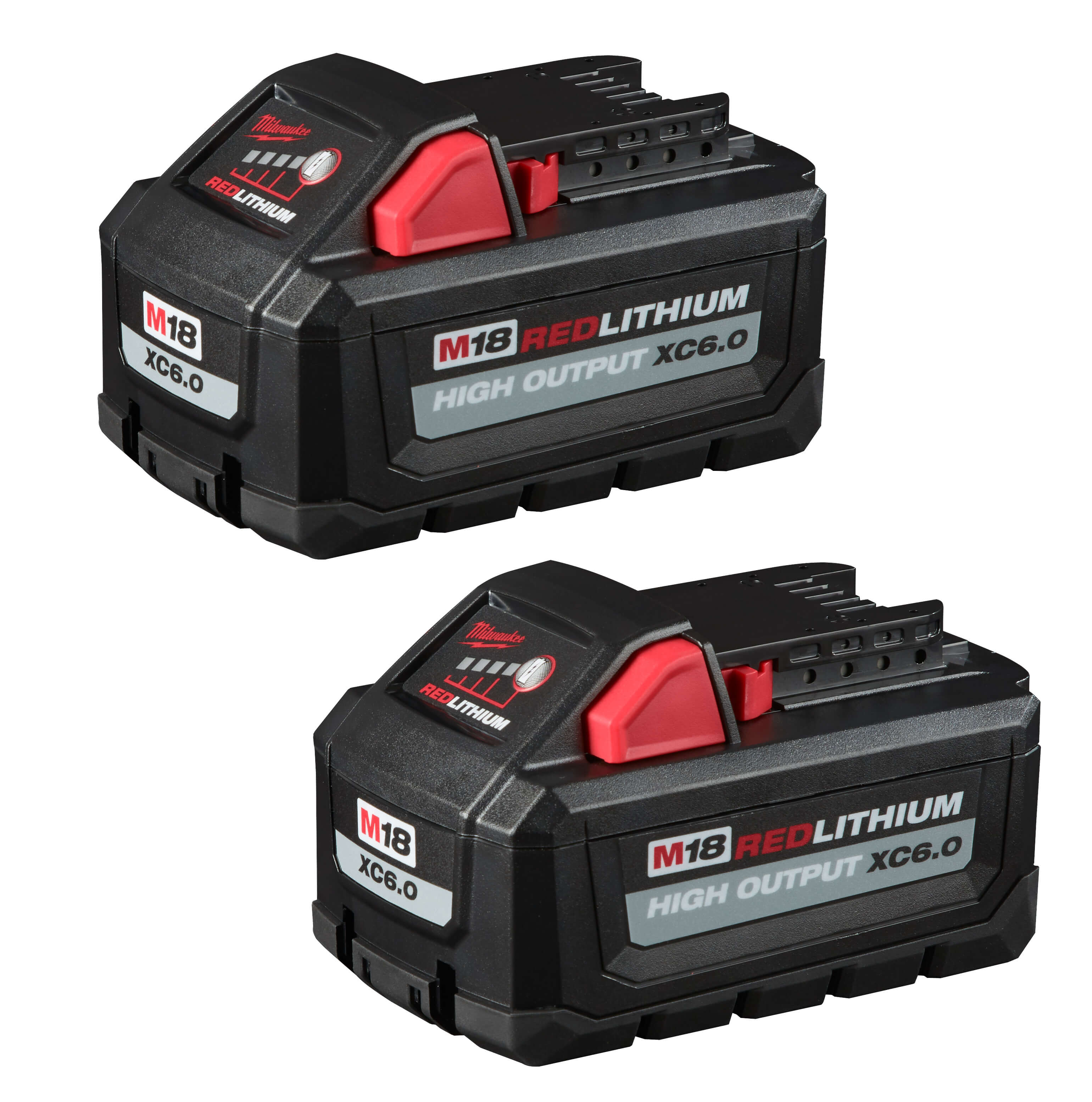 Milwaukee 48-11-1862 M18 Red Lithium Battery XC6.0AH 2-Pack