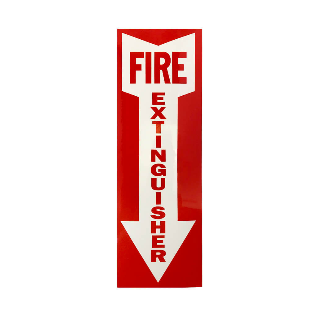 Fire Extinguisher 075022 Vinyl Stickers 4" by 12" 5-Pack