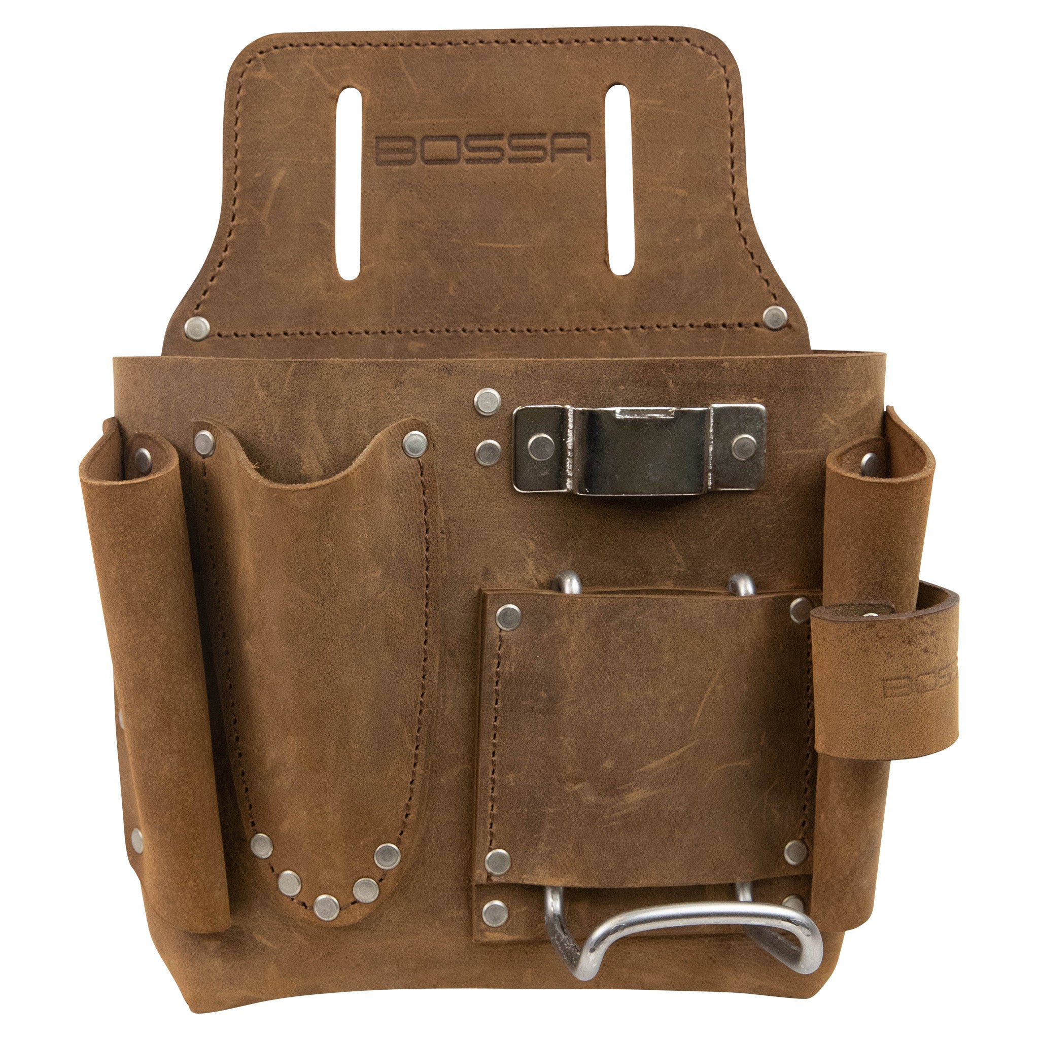 BOSSA 7-Pocket Leather Pro Drywall Tool Pouch