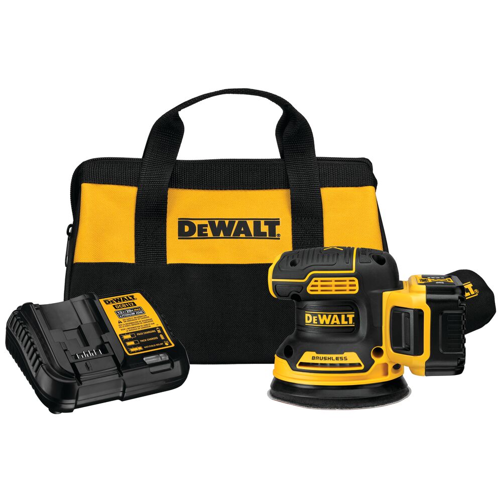 Dewalt DCW210P1 20-Volt Li-Ion XR Brushless 5 in. Cordless Variable Speed Random Orbital Sander Kit
