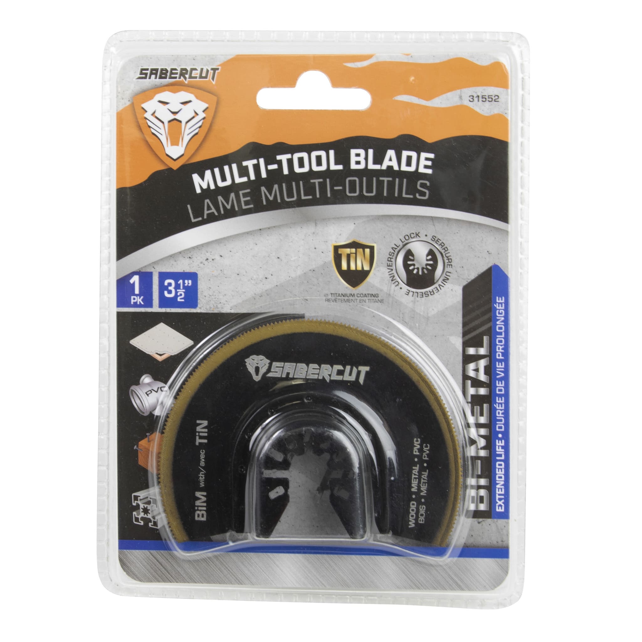 Sabercut 3-1/2 in Titatnium Segmented Wood/Nail Multi-Tool Blade