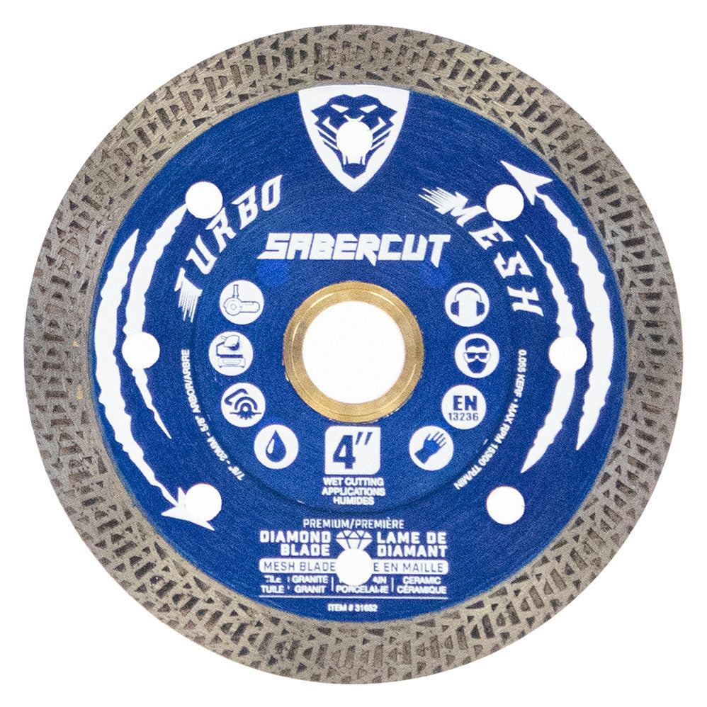 SABERCUT 4 in.   Tile, Porcelain & Granite Mesh Diamond Blade