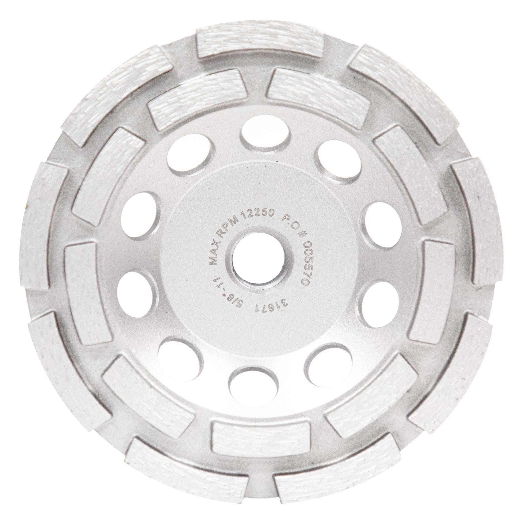 SABERCUT 5 in. Double Row Diamond Cup Wheel with Spacer Nut