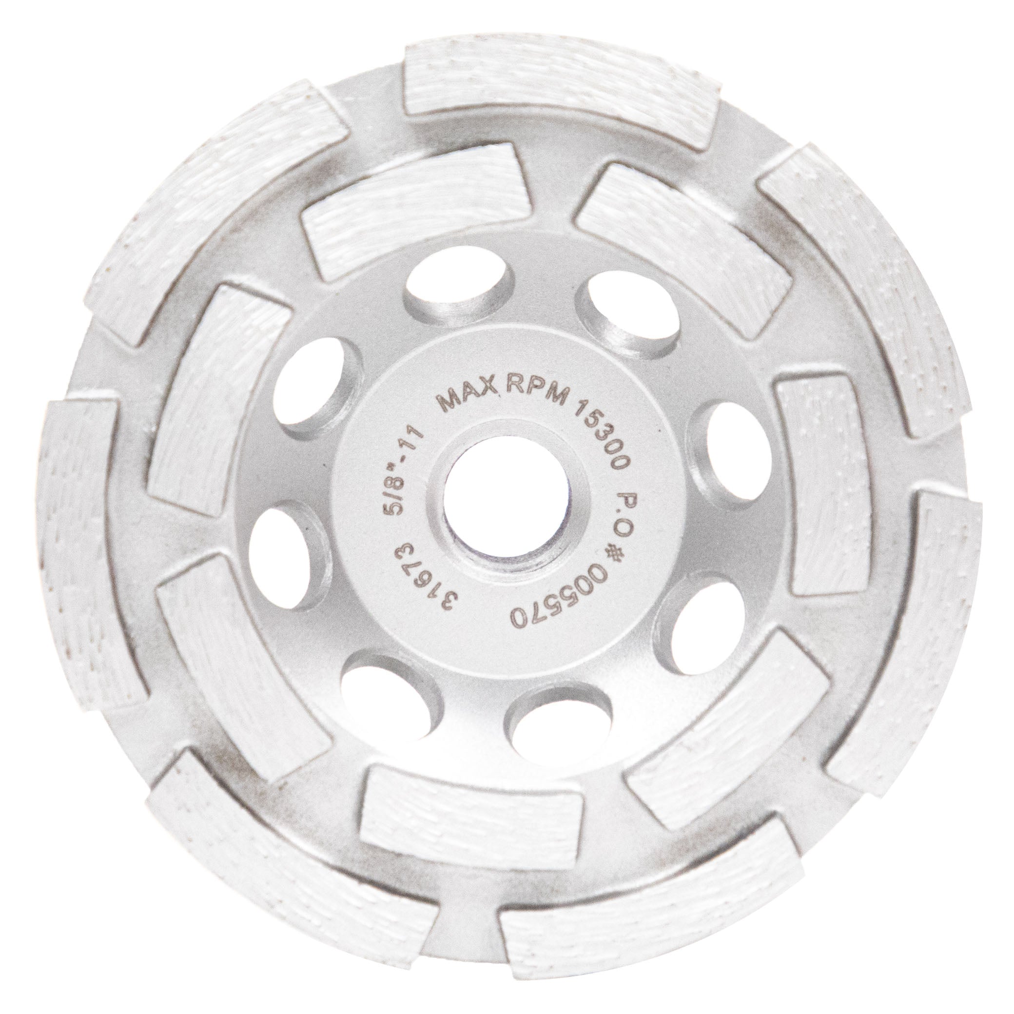 SABERCUT 4 in. Double Row Diamond Cup Wheel with Spacer Nut