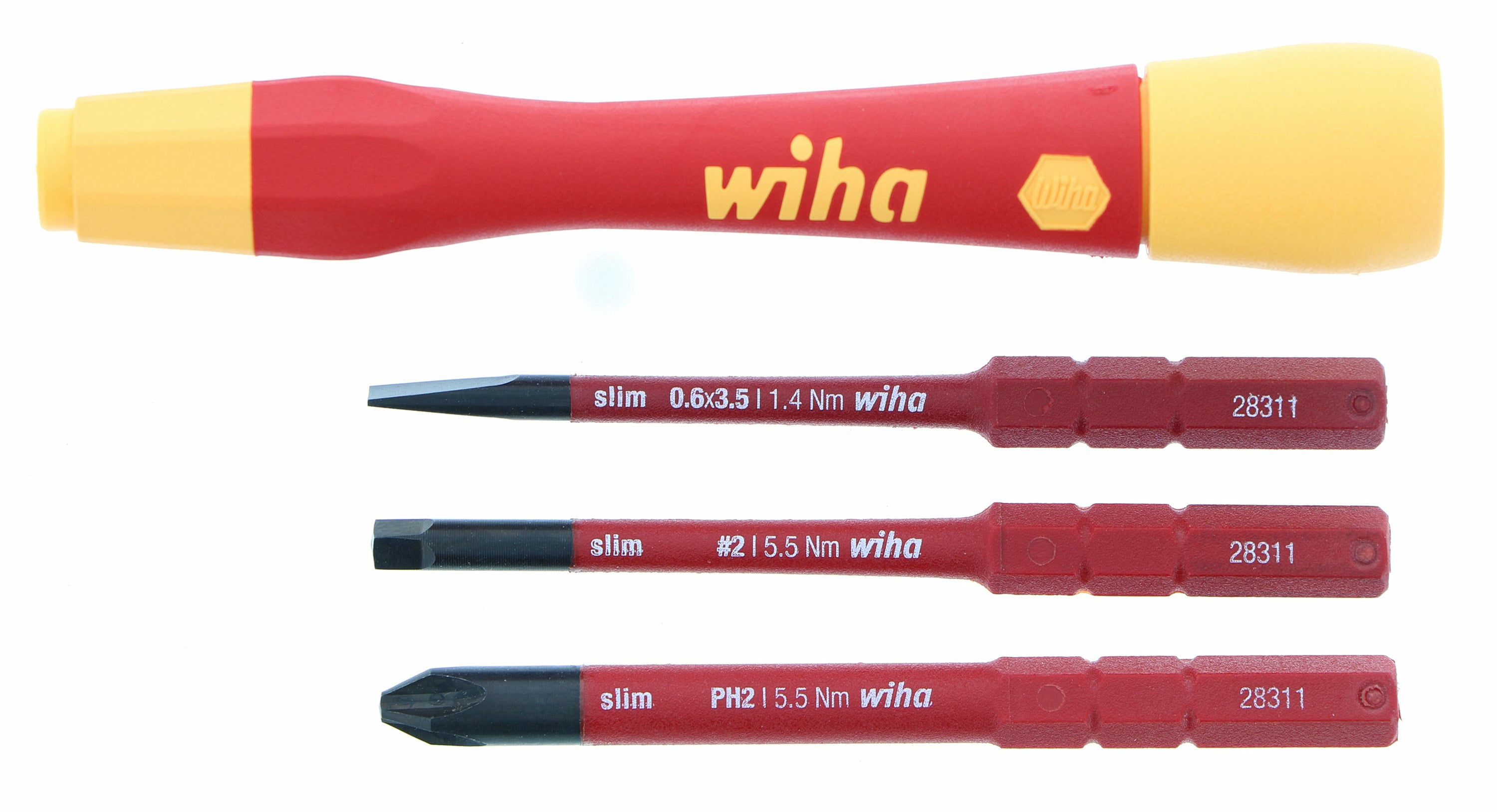 Wiha Slimline Insulated 4-Piece Screwdriver Set