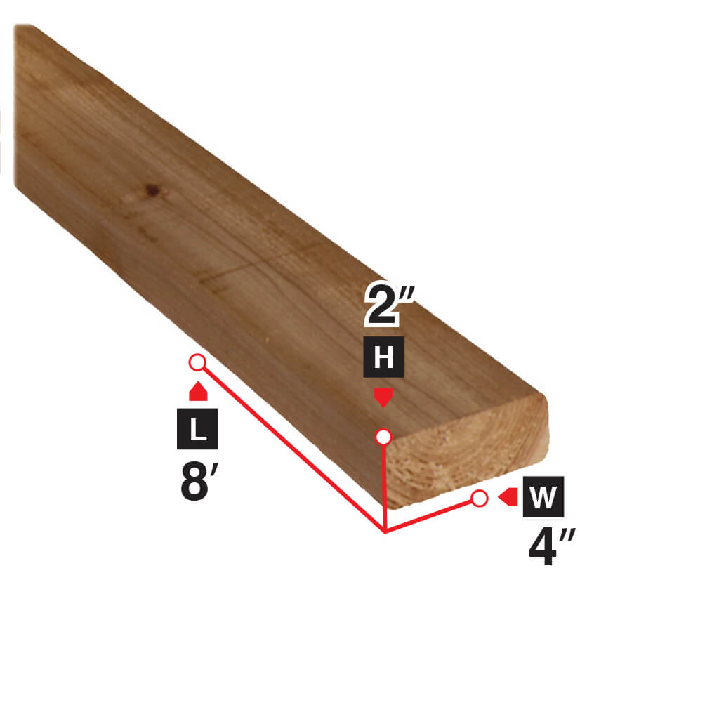 2 In X 4 In X 8 Ft Brown Pressure Treated Lumber Investments Hardware Limited