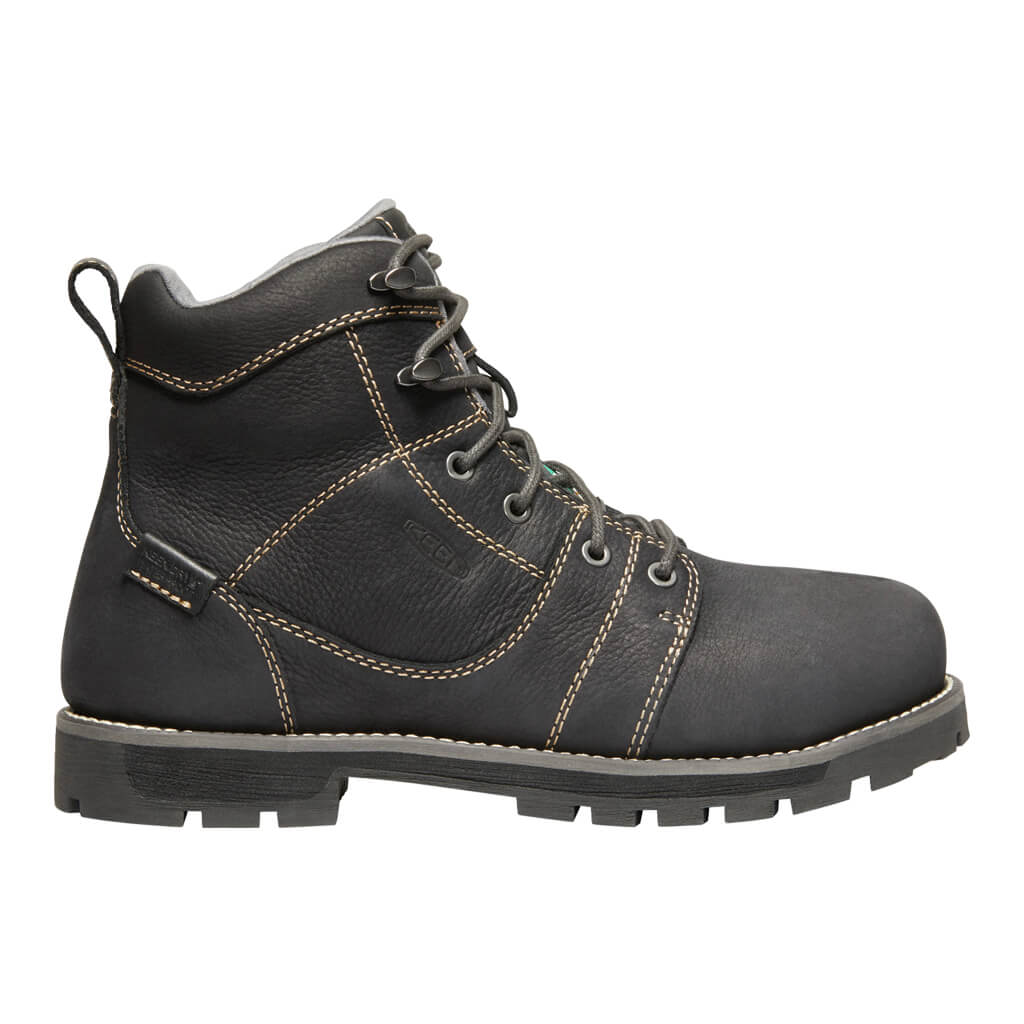 KEEN 1022104 Women's CSA 6 in. Black Seattle Leather Aluminum Toe Waterproof Safety Work Boots