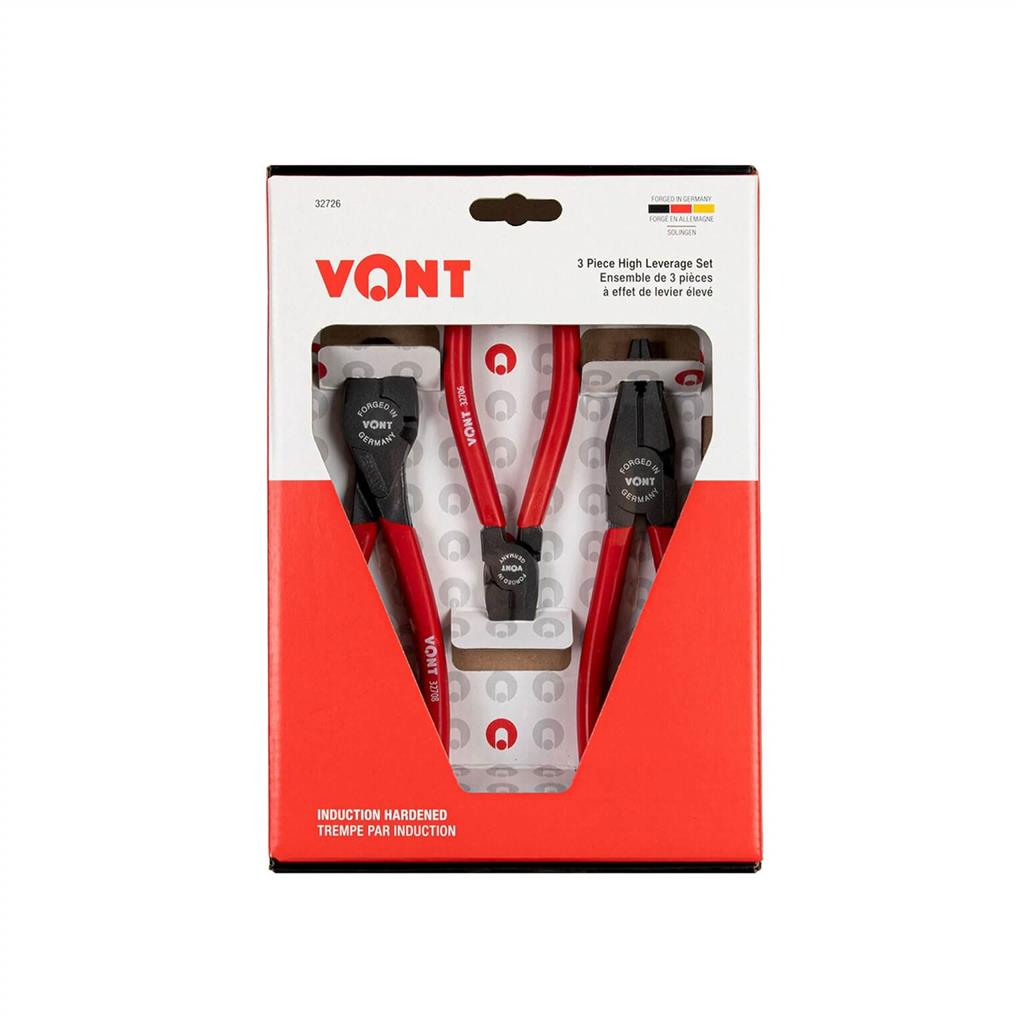 VONT High Lev 8" Comb Plier 6" & 8" Diagonal Cutter 3-piece Set