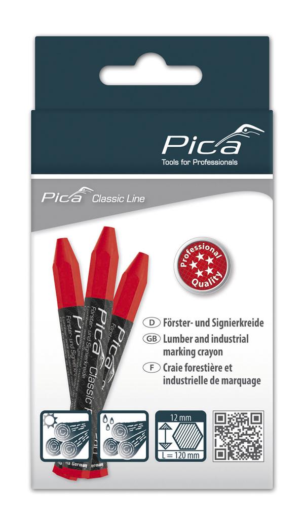 PICA 12mm x 120mm Lumber Crayon (Red, 12-Pack)