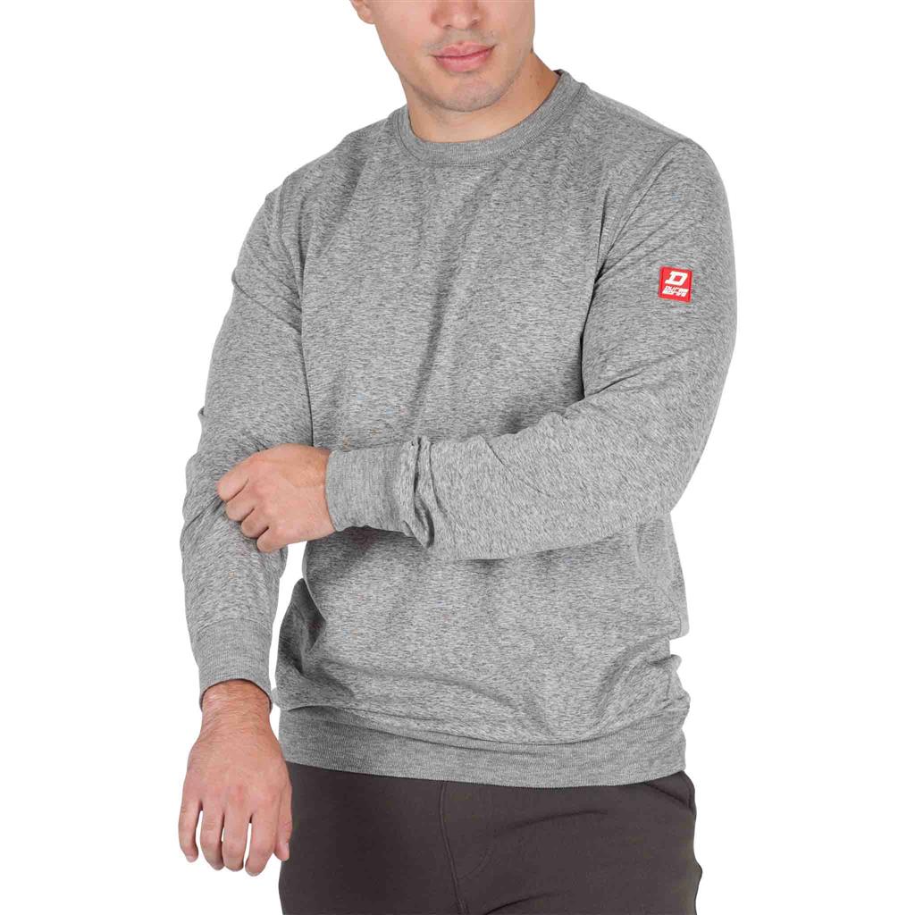 DuraDrive Red Label Men's UTOPIA Grey Heather Crew Neck 4-Way Stretch T-shirt