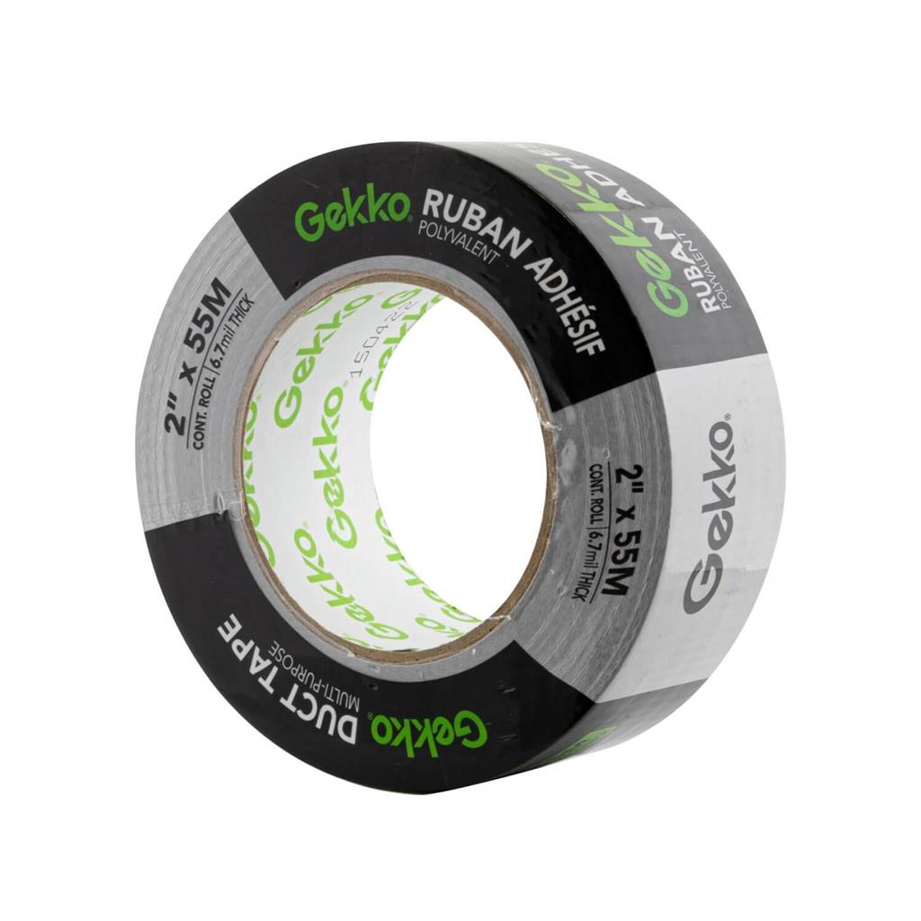 GEKKO 2 in. x 55m Silver Grey Duct Tape