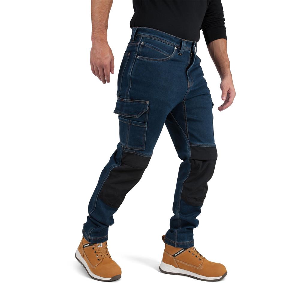 Work n' Sport Men's Fleece Lined Denim Utility Jeans - GPS