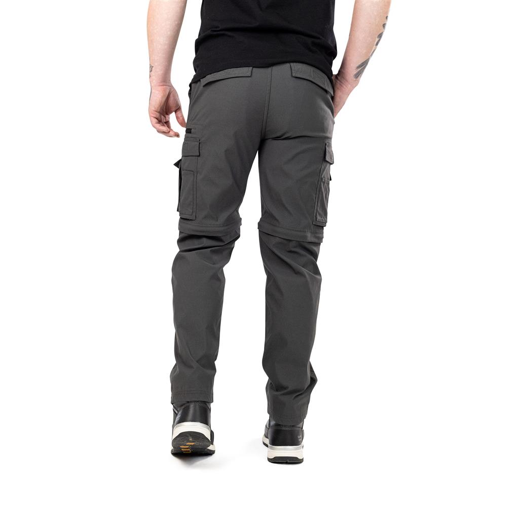 DuraDrive ELEVATE convertible cargo pants with FLEX PRO elastic waistband and zip-off leg panels.