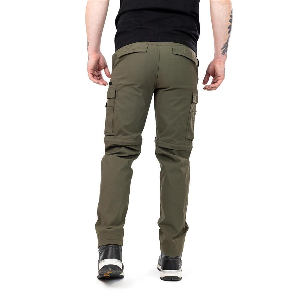 DuraDrive ELEVATE convertible cargo pants with FLEX PRO elastic waistband and zip-off leg panels.