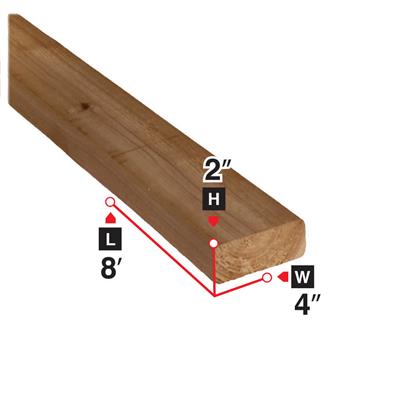 2 In X 4 In X 8 Ft Brown Pressure Treated Lumber Investments Hardware Limited