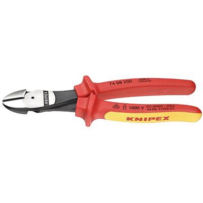 Knipex 74 08 200 SBA 8 in. High-Leverage Insulated Diagonal Side Cutting Pliers