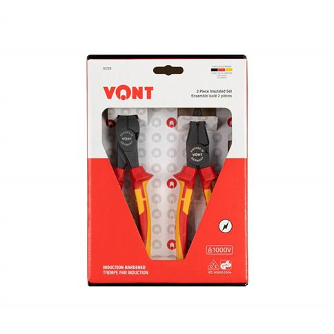 VONT Insulated High Leverage Plier & Cutter 2-piece Set