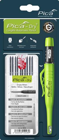 PICA Dry Longlife Automatic Pencil and Refill Bundle (Graphite)