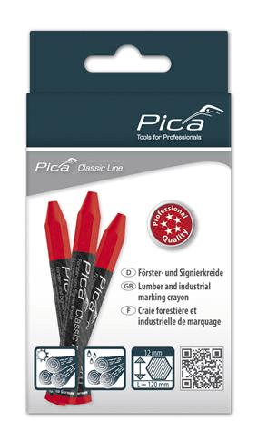 PICA 12mm x 120mm Lumber Crayon (Red, 12-Pack)