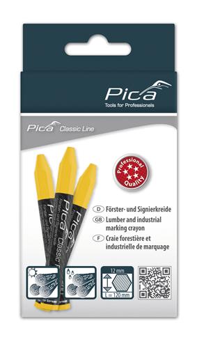 PICA 12mm x 120mm Lumber Crayon (Yellow, 12-Pack)