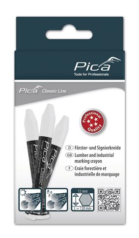 PICA 12mm x 120mm Lumber Crayon (White, 12-Pack)