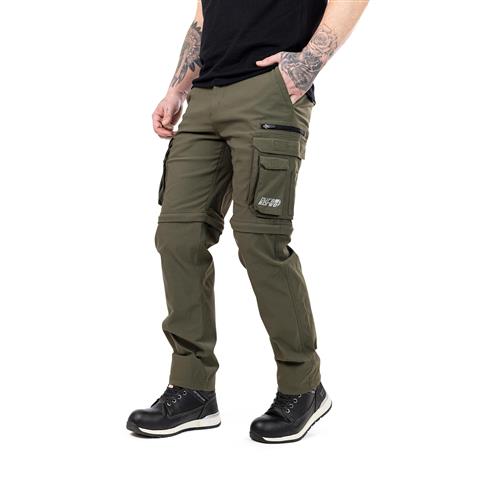 DuraDrive ELEVATE convertible cargo pants with FLEX PRO elastic waistband and zip-off leg panels.