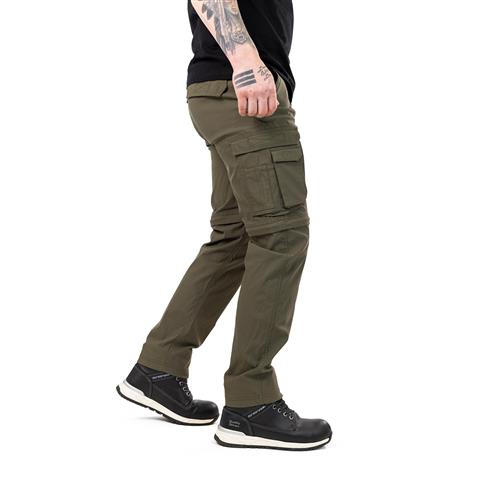 DuraDrive ELEVATE convertible cargo pants with FLEX PRO elastic waistband and zip-off leg panels.