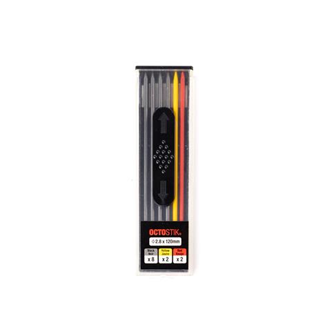  OCTOSTIK Dry Pencil Refill Red/Black/Yellow 2.8mm 12Pcs