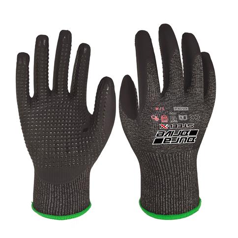 DuraDrive Steel-X Cut A4 Nitrle Dotted Gloves With Micro Foam Coating