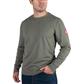 DuraDrive Red Label Men's UTOPIA Grey Heather Crew Neck 4-Way Stretch T-shirt